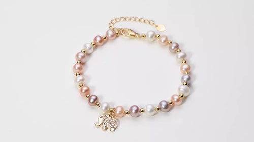 Elephant Natural Pearl Bracelet