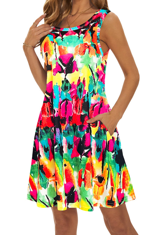 Casual Sundress Cover Ups Sleeveless