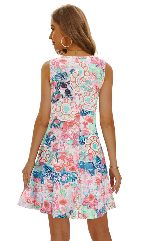 Casual Sundress Cover Ups Sleeveless