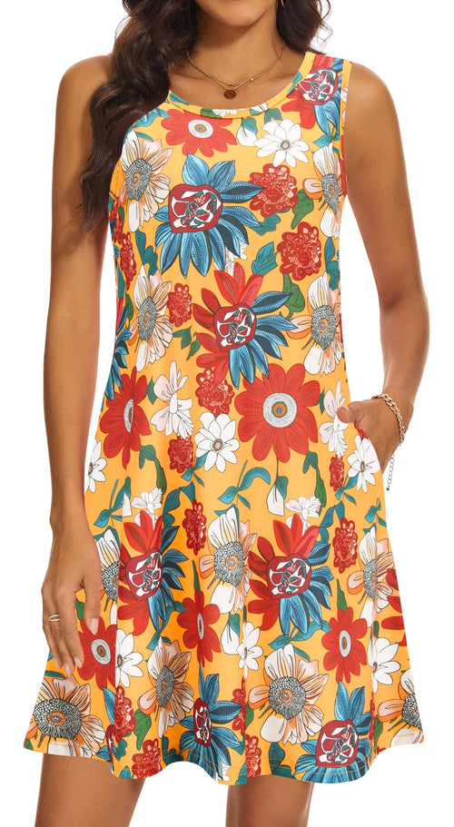 Casual Sundress Cover Ups Sleeveless