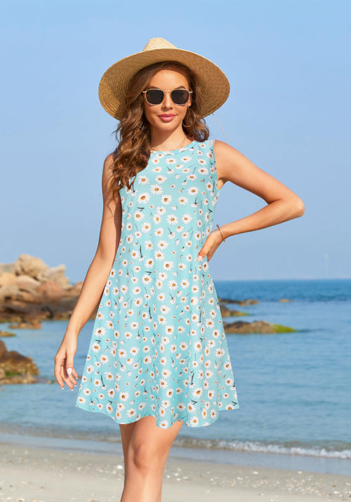 Casual Sundress Cover Ups Sleeveless