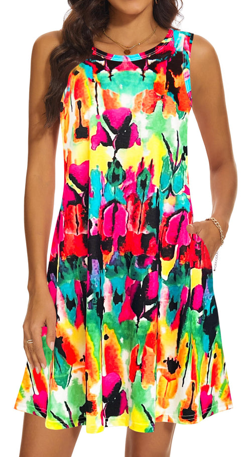 Casual Sundress Cover Ups Sleeveless