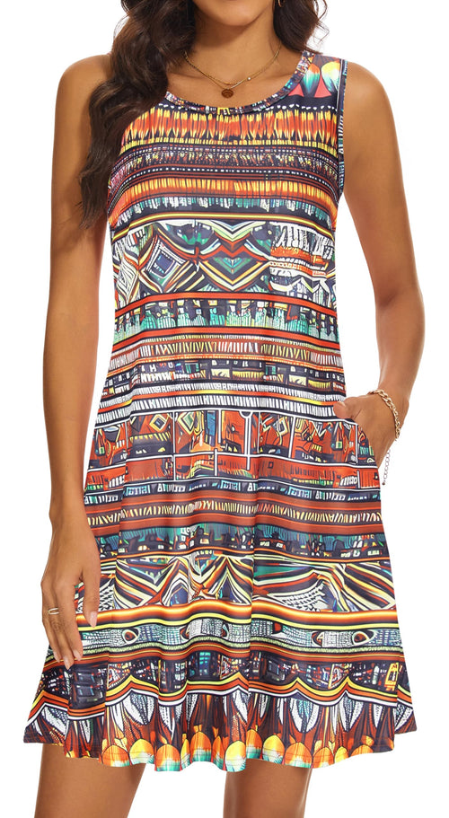 Casual Sundress Cover Ups Sleeveless