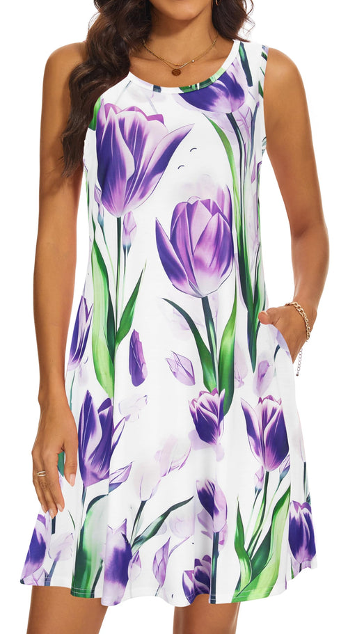 Casual Sundress Cover Ups Sleeveless