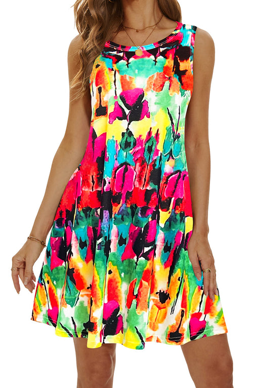 Casual Sundress Cover Ups Sleeveless