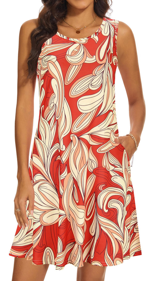 Casual Sundress Cover Ups Sleeveless