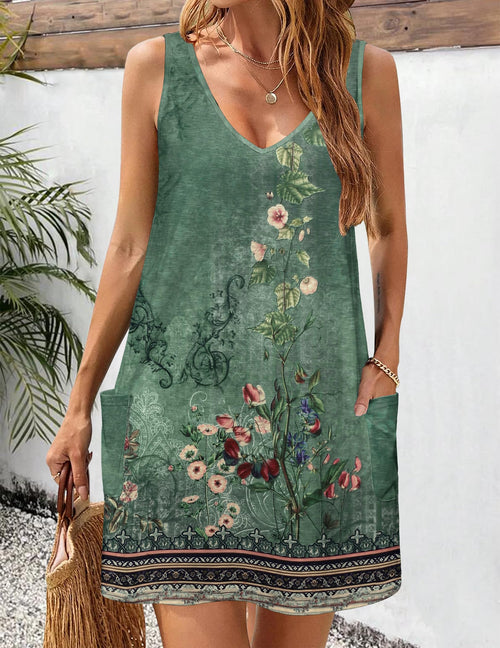 HOTOUCH Boho Beach V Neck Loose Tank