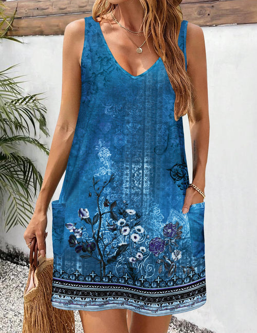 HOTOUCH Boho Beach V Neck Loose Tank