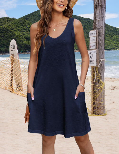 HOTOUCH Boho Beach V Neck Loose Tank