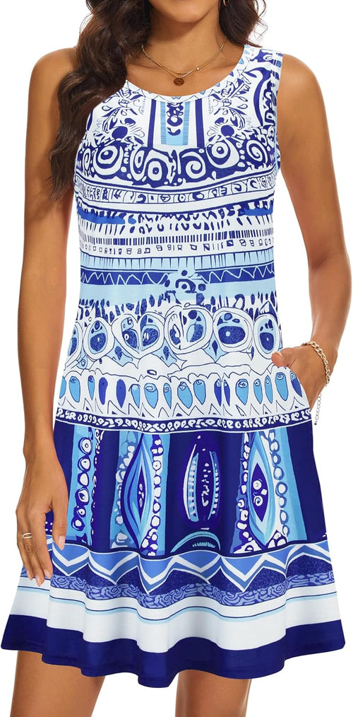 Casual Sundress Cover Ups Sleeveless