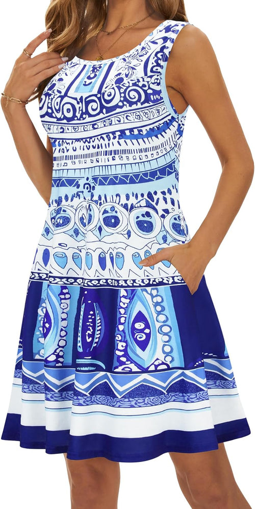 Casual Sundress Cover Ups Sleeveless