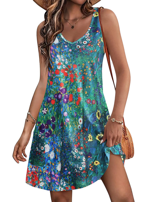 HOTOUCH Boho Beach V Neck Loose Tank