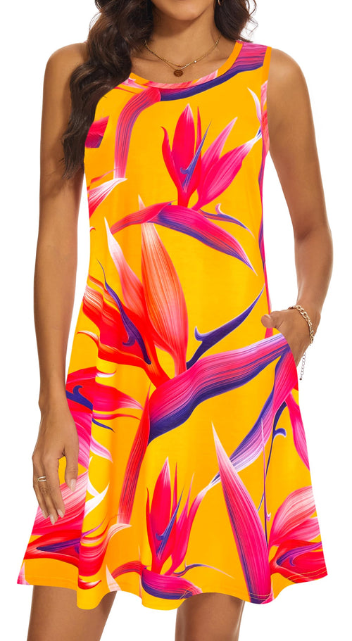 Casual Sundress Cover Ups Sleeveless