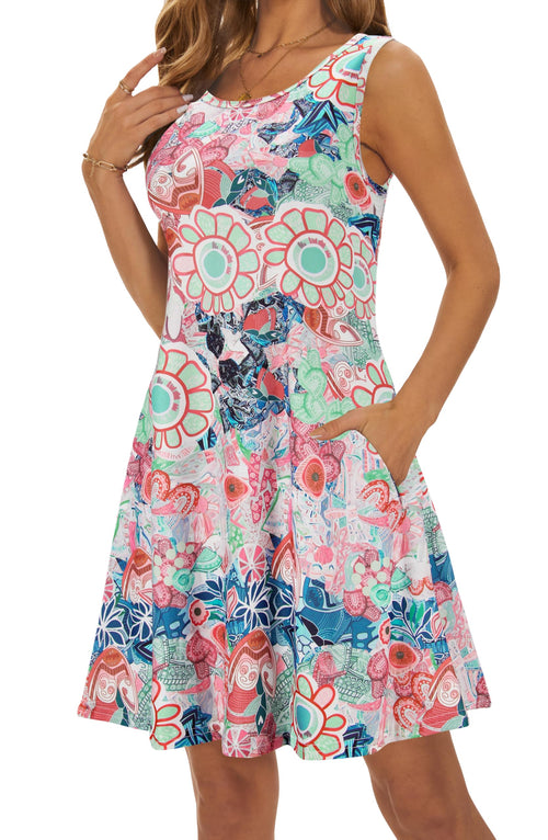 Casual Sundress Cover Ups Sleeveless