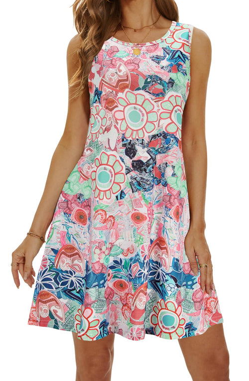 Casual Sundress Cover Ups Sleeveless