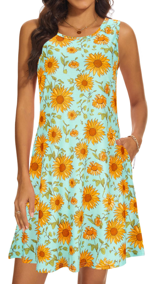 Casual Sundress Cover Ups Sleeveless