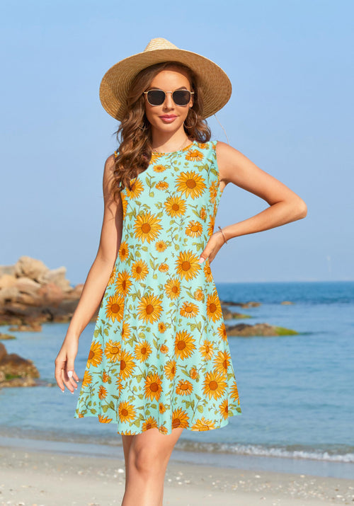 Casual Sundress Cover Ups Sleeveless