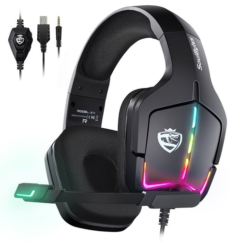 S12 Head mounted gaming headset wired RGB computer gaming headset PS4 headset