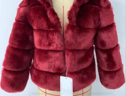 Faux Fur Coat Women Warm Slim Fit Leather Fur Coat Plus Size