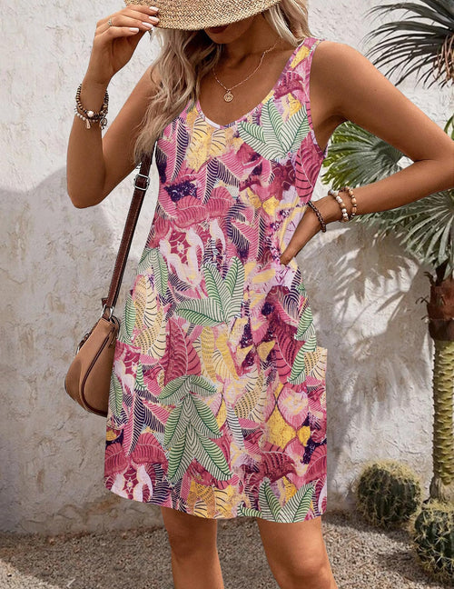 HOTOUCH Boho Beach V Neck Loose Tank