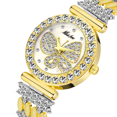 MISSFOX 2030 Butterfly's luxe merk Big Diamond 18K goud 
