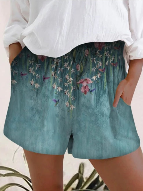 Printed Elastic High Waist