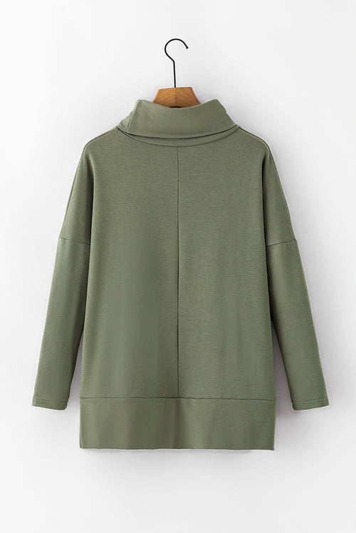 Jungle Green Cowl Neck Shift Tunic