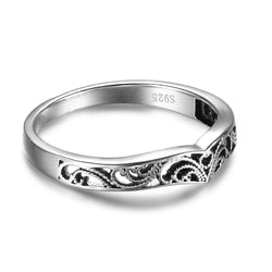 Bohemia Style Fashion Victorian Solid 925 Sterling Silver Jewelry Women Rings