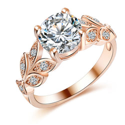 Crystal Silver Cubic Zircon Wedding Ring