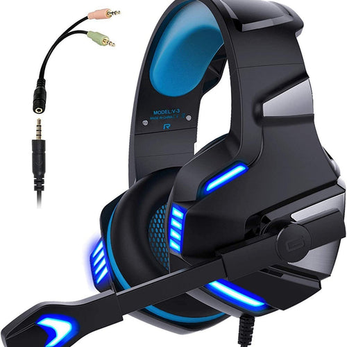 Head mounted gaming headphones RGB headphones wired headphones mobile phones computers subwoofers