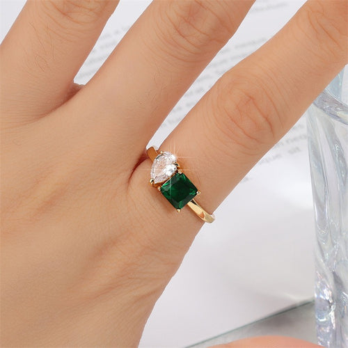French Vintage AAA Zircon Ring with Advanced Fashion and Niche Design Ring Handicraft