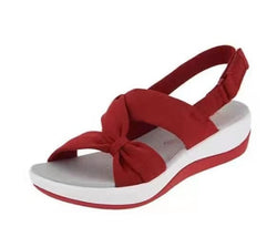 Solid Color Bow Retro Outdoor Beach Flat