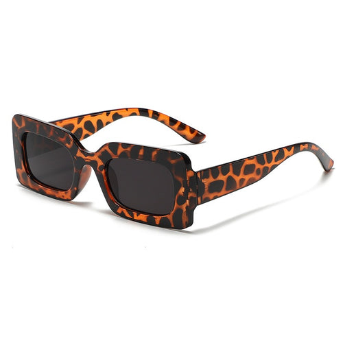 Snoepkleurige zonnebril, vierkante dameszonnebril, modieuze en trendy retro-bril voor heren 