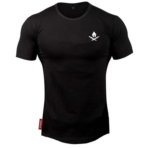 Nieuwe merk Kleding fitness Running t-shirt mannen O-hals t-shirt katoen bodybuilding Sport shirts tops gym mannen t-shirt 