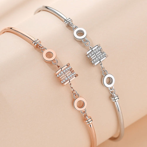 S925 small waist bracelet sterling silver rose gold