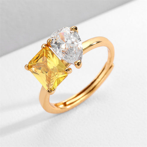 French Vintage AAA Zircon Ring with Advanced Fashion and Niche Design Ring Handicraft