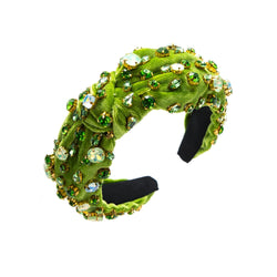 Velvet fabric knotted hair hoop full of starry colored drill bit hoop