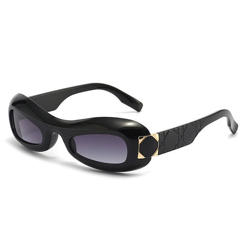 Vintage Cat Eye Women Sunglasses Fashion Brand Designer Gradient Shades UV400 Men Oval Champagne Sun Glasses