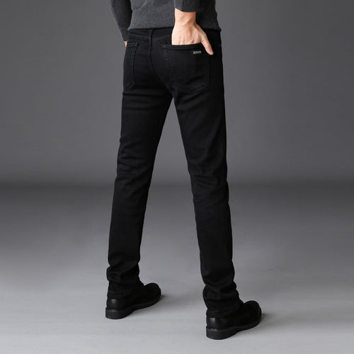 Heren Klassieke Geavanceerde Mode Merk Jeans Jean Homme Man Zachte Stretch Zwarte Biker Masculino Denim Broek Heren Broek Overalls 