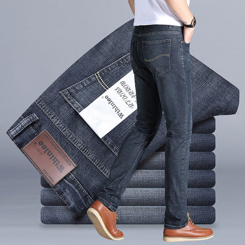 Business Casual Stretch Slim Jeans Klassiek Denim 
