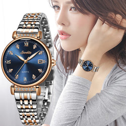 Montre Femme SUNKTA New Women Watch Top Luxury Brand Creative Design Steel Women's Wrist Watches Female Clock Relogio Feminino