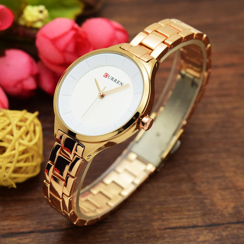 CURREN Luxury Rose Gold Women's Watch Stainless Steel Ladies Wrist Watches Relogio Feminino Fashion Female Hour reloj mujer