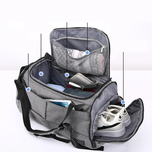 Men Sport Fitness Bag Multifunction Tote Gym Bags For Shoes Storage Outdoor Travel Anti-Theft Backpack