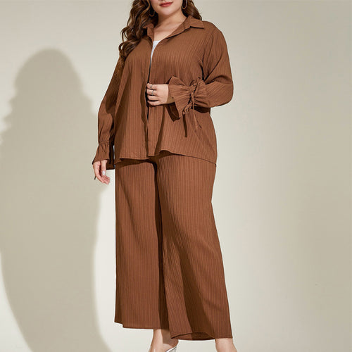 Spring Autumn Elegant Casual Simple Loose Suit Two Piece Set