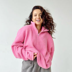Casual Pink Lambswool