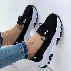 Thick Bottom Low Lace-up Flat Casual Sports