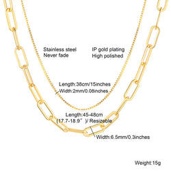 Stainless Steel Grinding Chain Double Layer Gold