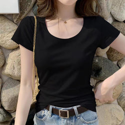 Round Neck Base  Casual I Solid Color Slim-fit