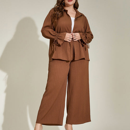 Spring Autumn Elegant Casual Simple Loose Suit Two Piece Set