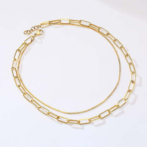 Stainless Steel Grinding Chain Double Layer Gold